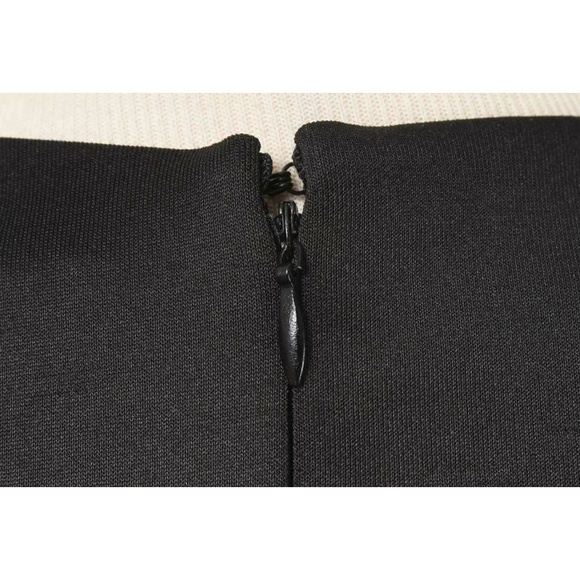 KATHERINE BARCLAY Black & White Fit & Flare Sleeveless Scuba Dress NWT - Picture 5 of 5